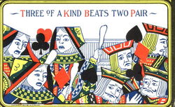 Three Of A Kind Beats Two Pair Postcard