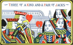 Three Of A Kind And A Pair Of Jacks Postcard