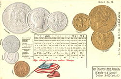 US North American Coins Postcard