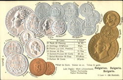 Bulgarian Coins Postcard