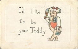 I'D Like To Be Your Teddy Bears Postcard Postcard