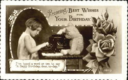 Bearing Best Wishes For Your Birthday Postcard