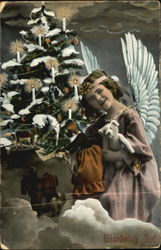 Glaedelig Jul Angels Postcard Postcard