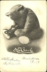 Teddy Bear and Shoe Postcard