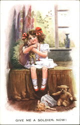 Give Me A Soldier Now! Teddy Bears Postcard Postcard