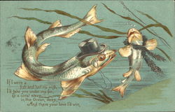 Courting Fish Postcard Postcard