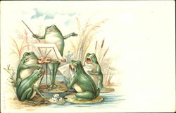 Frogs in Concert Postcard Postcard