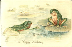 To Wish You A Happy Birthday Frogs Postcard Postcard