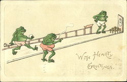 With Hearty Greetings Postcard