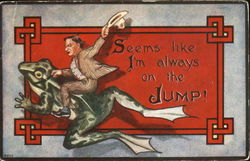 Seems Like I'm Always On The Jump! Postcard