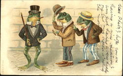 Dapper Frogs! Postcard