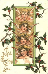 A Joyful Christmas To You Angels Postcard Postcard