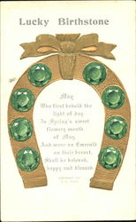 Lucky Birthstone May Postcard