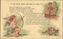 If Your Were Born From Nov. 22 To Dec. 21 Sagittarius Astrology & Zodiac Postcard Postcard