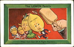 The Lemon Family Fruit Postcard Postcard