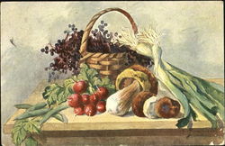 vegetables with basket Fruit Postcard Postcard