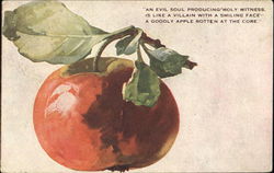 An evil soul producing holy witness is like a villain with a smiling face a goodly apple rotten at the core Postcard