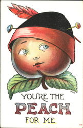 You're The Peach For Me Postcard