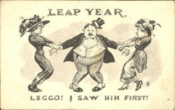 Leap Year Leggo! I Saw Him First! Postcard Postcard