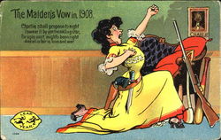 A Maiden's Vow In 1908 Postcard