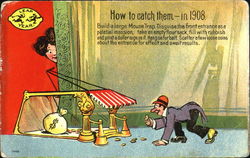 How To Catch Them In 1908 Postcard