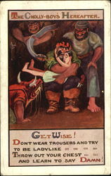 The Cholly-Boy's Hereafter Devils Postcard Postcard