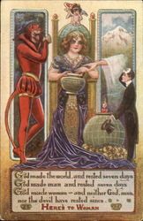 Here's To Woman Postcard