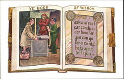 Ye Book Of Wisdom Postcard