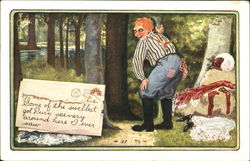 Peeping Tom Comic, Funny Postcard Postcard