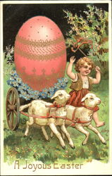 I Found the Largest Easter Egg With Lambs Postcard Postcard