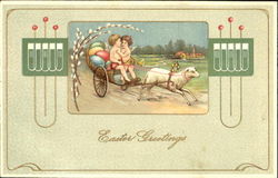 Lamb chariot Postcard