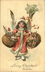 Angel with Presents Angels Postcard Postcard