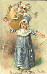 Victorian Easter With Children Postcard Postcard