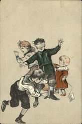 children playing Postcard Postcard