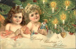 Cherubic Tree Angels Postcard Postcard