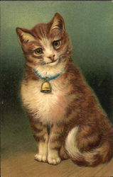 Cat with a collar and bell Postcard