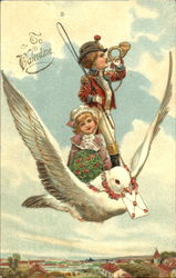 On the Wings of a Dove Children Postcard Postcard