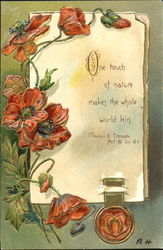 Rose and Shakespeare Poems & Poets Postcard Postcard