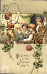 A music ensemble Children Postcard Postcard