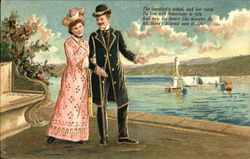 Man proposing to woman Romance & Love Postcard Postcard