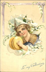 Young Girl with Cymbals Postcard