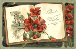 Flower Book Greetings Postcard Postcard