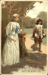 Gentleman and Maid Meet Privately Postcard