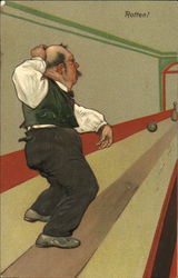 Gutter Ball Bowling Postcard Postcard