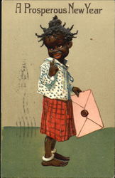 Little Black Girl Black Americana Postcard Postcard