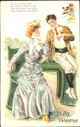 Gibson Girl Valentine's Day Romance & Love Postcard Postcard