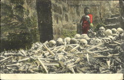 Bone Yard Paco Cemetery Death Postcard Postcard