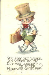 Nice young lad with briefcase Boys Postcard Postcard