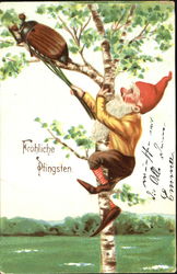 Frohliche Pfingsten Fantasy Postcard Postcard