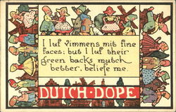 Dutch Dope Dutch Children Postcard Postcard